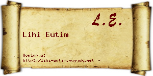 Lihi Eutim névjegykártya